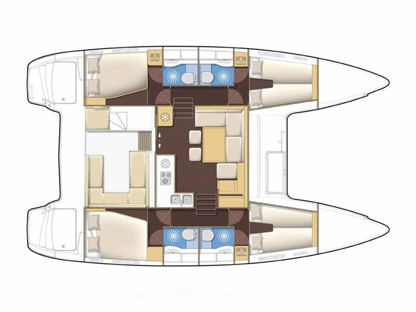 Jacuecanga, Angra dos Reis (RJ) Katamaran 4 kabin Konaklama 12 kişi Seyir 12 kişi 11.97 m İlan No: #27036 3