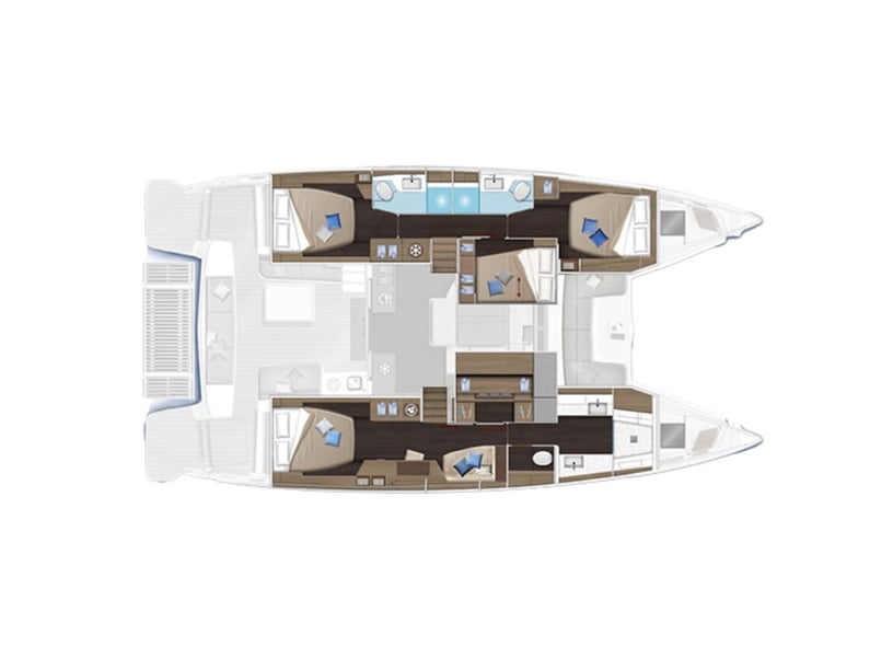 Paraty (RJ) Catamaran Cabine 4  8  slaapplaatsen 8  gasten 15.35 m Lijstnummer: #27037 3