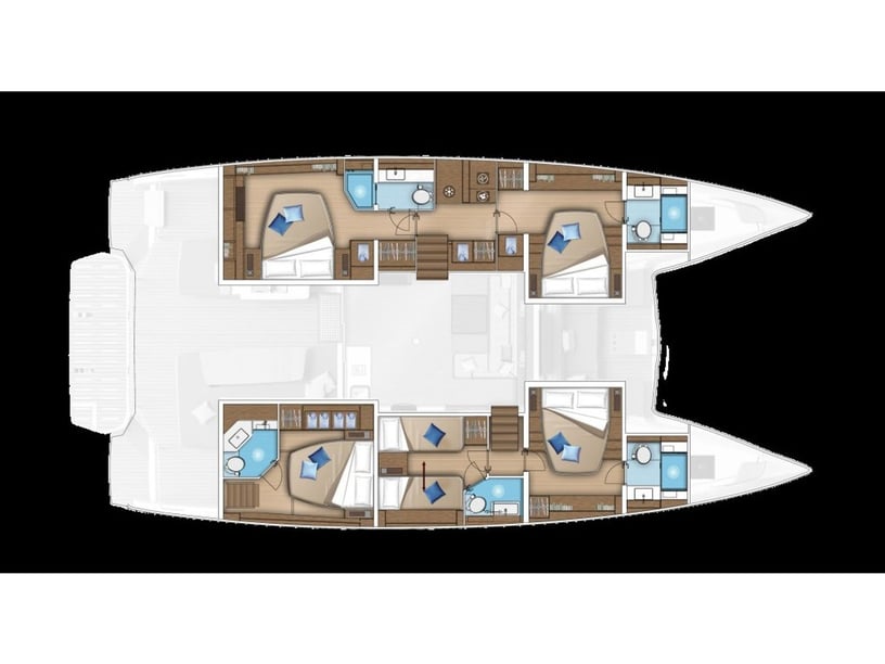 Pointe à Pitre Catamaran Cabine 5  10  slaapplaatsen 10  gasten 16.9 m Lijstnummer: #27124 3