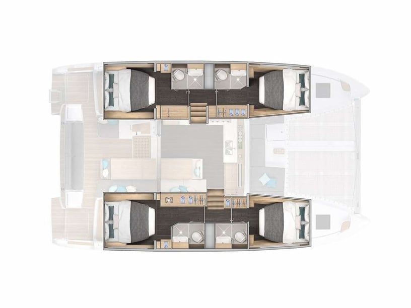 Pointe à Pitre Catamaran Cabine 6  10  slaapplaatsen 10  gasten 13.85 m Lijstnummer: #27133 3