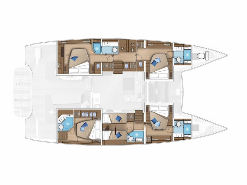 Kaštel Gomilica Katamaran 5 kabin Konaklama 10 kişi Seyir 10 kişi 18.38 m İlan No: #27243 3