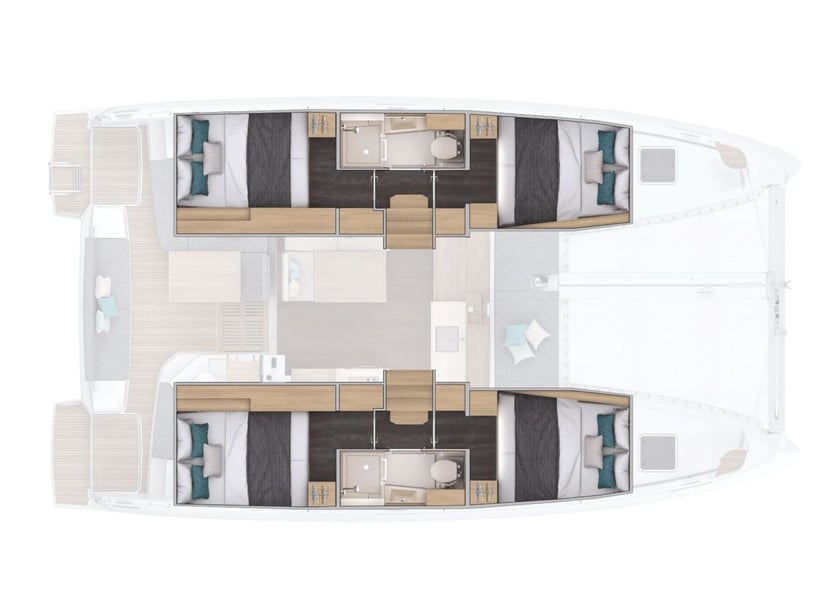 Furnari Catamaran Cabine 4  8  slaapplaatsen 10  gasten 13.12 m Lijstnummer: #27304 3