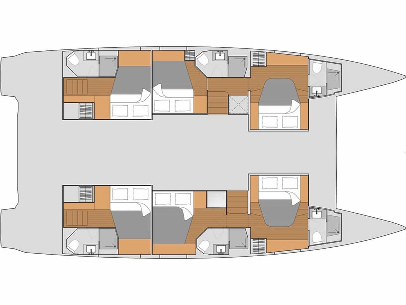 Nea Peramos - Attica Catamaran 7 cabin 12 berths 12 guests 15.54 m Listing Number: #27398 3