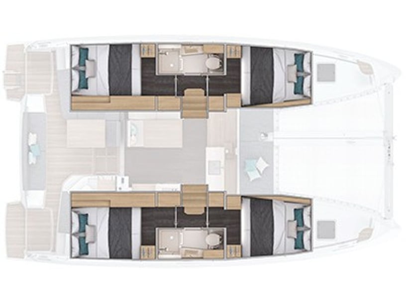 Nea Peramos - Attica Catamaran 6 cabin 10 berths 10 guests 13.12 m Listing Number: #27399 3