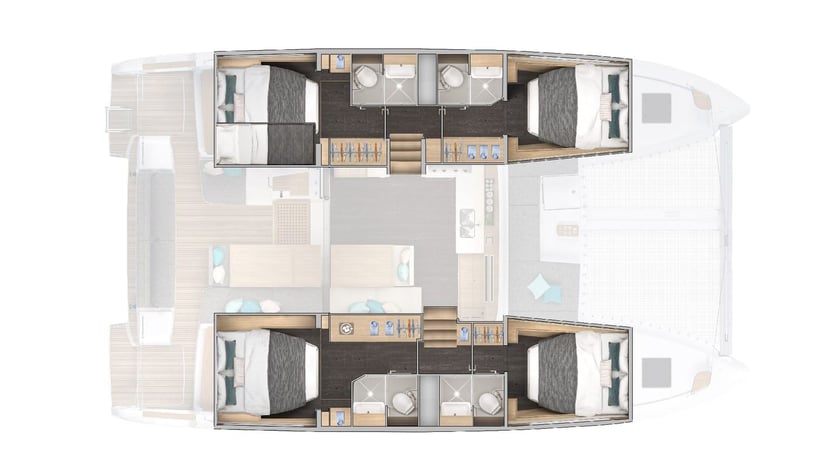 Trapani Catamaran 4 cabin 9 berths 9 guests 13.85 m Listing Number: #27444 3