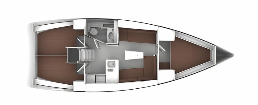 Lemmer Zeilboot Cabine 3  6  slaapplaatsen 6  gasten 11.3 m Lijstnummer: #275 2