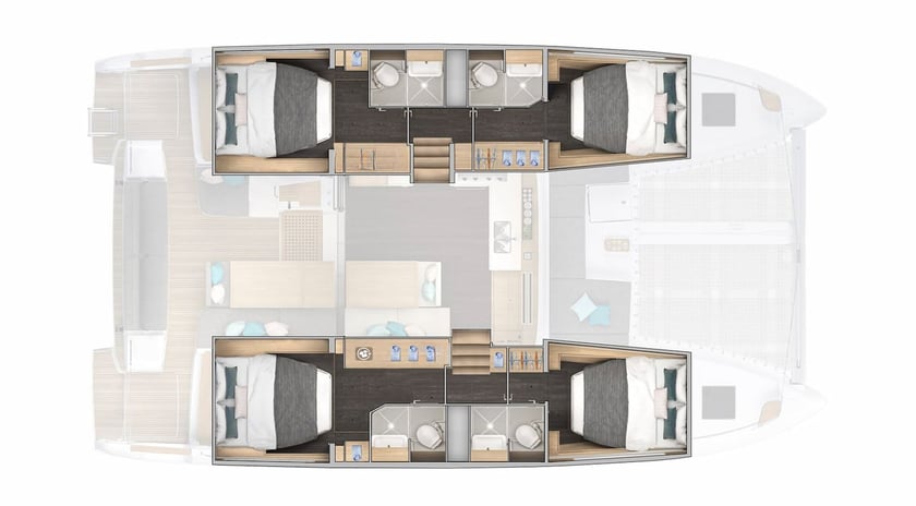 Furnari Katamaran 4 Kabine 12 Liegeplätze 12 Gäste 13.85 m Nummer des Inserats: #27631 3