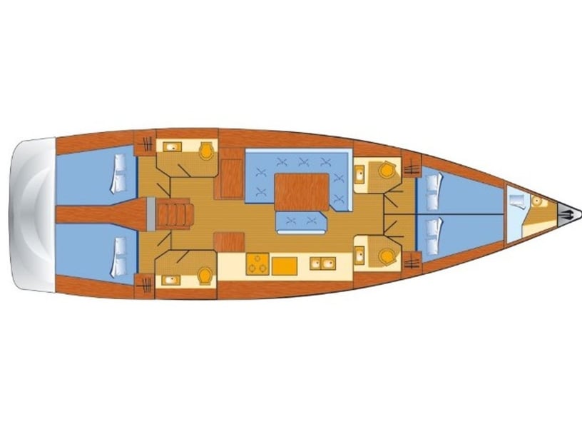 Talamone Barca a vela cabina 4  cuccette 10  10  ospiti 15.75 m Numero dell'inserzione: #27655 4