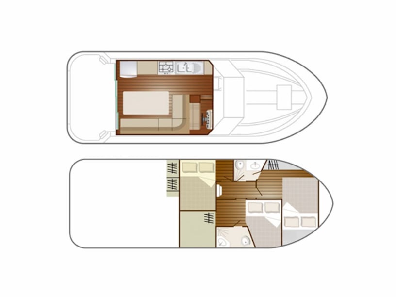 Grez-Neuville Bateau à moteur Cabine 3  Couchettes 8  Invités 8  10 m Numéro de l'annonce: #27675 5