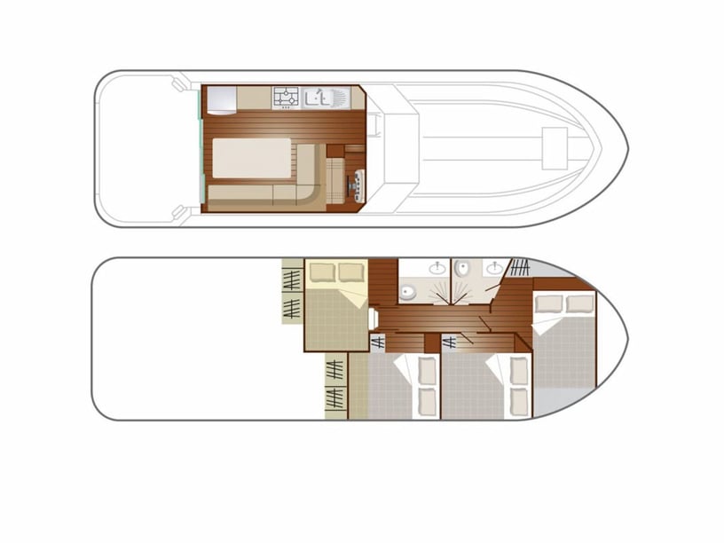 Sable-sur-Sarthe Motorboot 4 Kabine 10 Liegeplätze 10 Gäste 11.5 m Nummer des Inserats: #27680 5