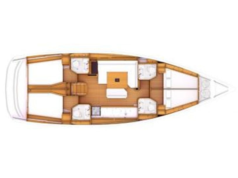 Seget Donji Zeilboot Cabine 4  10  slaapplaatsen 10  gasten 14.43 m Lijstnummer: #27811 2