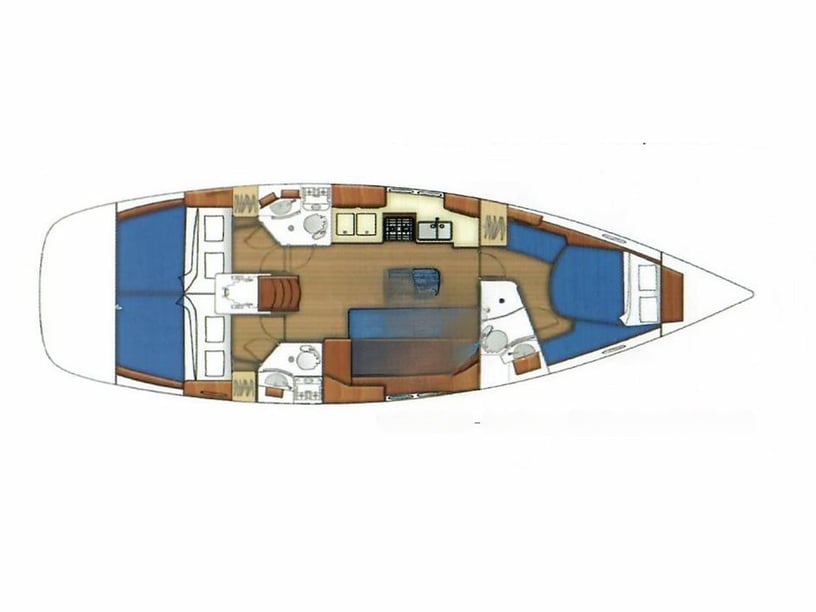 Harstad Voilier Cabine 3  Couchettes 6  Invités 6  12.64 m Numéro de l'annonce: #27825 3
