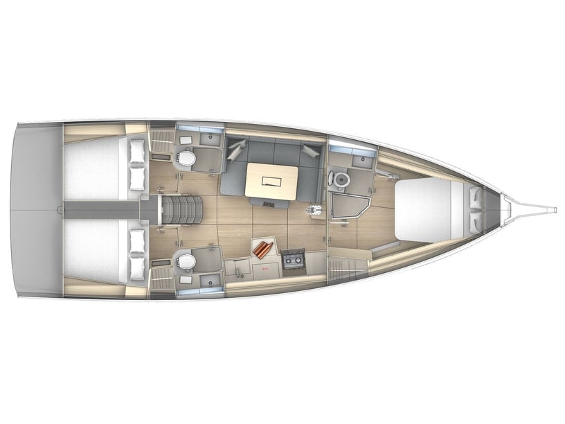 Palermo Zeilboot Cabine 3  8  slaapplaatsen 8  gasten 12.75 m Lijstnummer: #27860 5