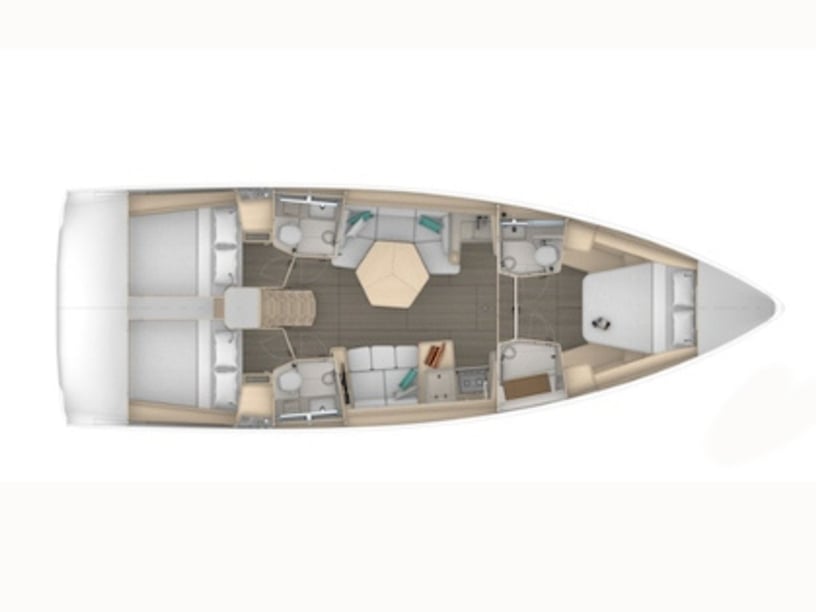 Palermo Sailboat 3 cabin 8 berths 8 guests 13.91 m Listing Number: #27871 4