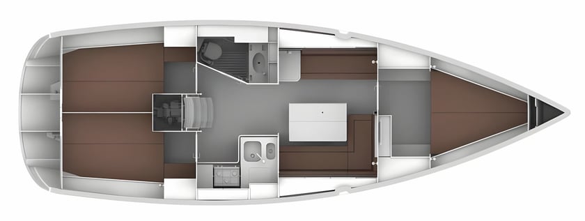 Palma de Mallorca Zeilboot Cabine 3  6  slaapplaatsen 6  gasten 11.3 m Lijstnummer: #279 2