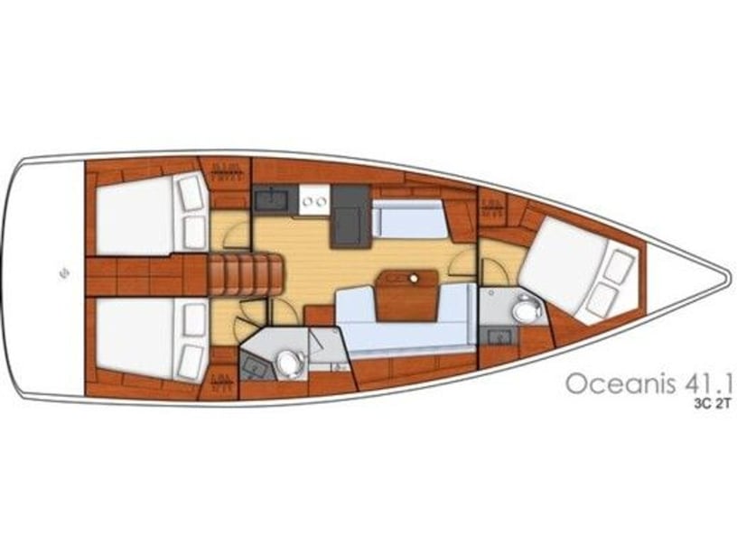 Nea Peramos - Attica Sailboat 3 cabin 8 berths 8 guests 12.43 m Listing Number: #27903 3