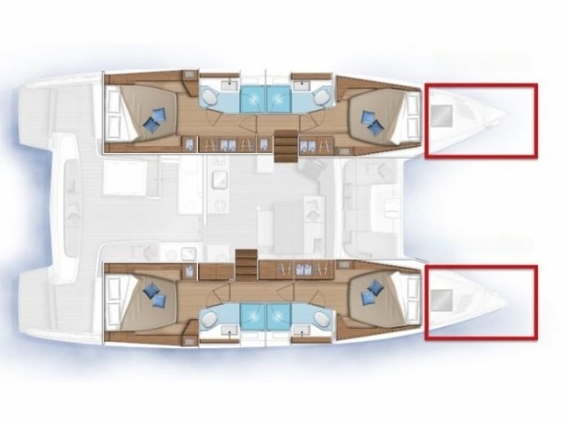 Rhodos Katamaran 6 Kabine 12 Liegeplätze 12 Gäste 13.99 m Nummer des Inserats: #27918 3