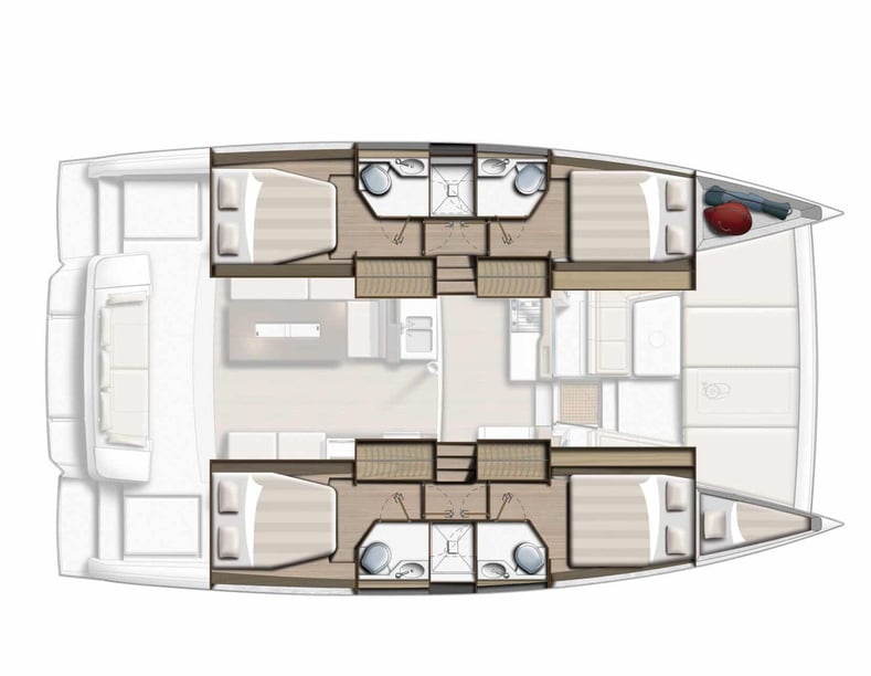 Saint-Mandrier-sur-Mer Katamaran 6 kabin Konaklama 10 kişi Seyir 10 kişi 12.84 m İlan No: #27959 3