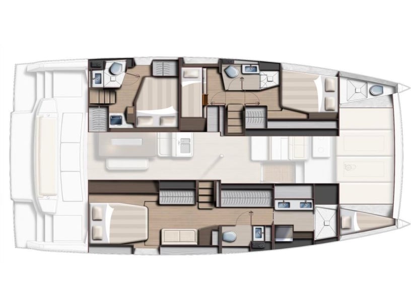 Saint-Mandrier-sur-Mer Katamaran 5 kabin Konaklama 9 kişi Seyir 9 kişi 14.28 m İlan No: #27962 3