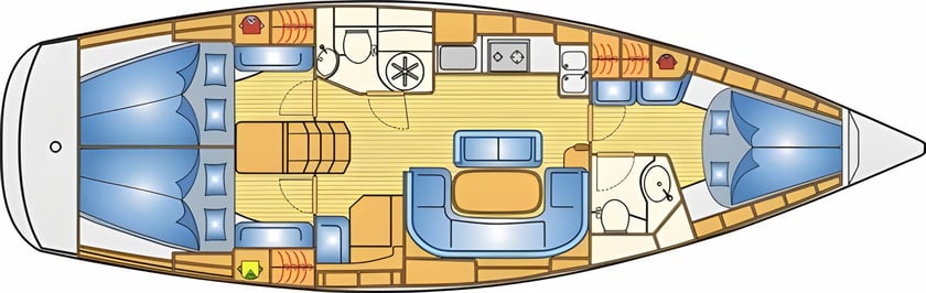 Lemmer Zeilboot Cabine 3  6  slaapplaatsen 6  gasten 12.35 m Lijstnummer: #280 2