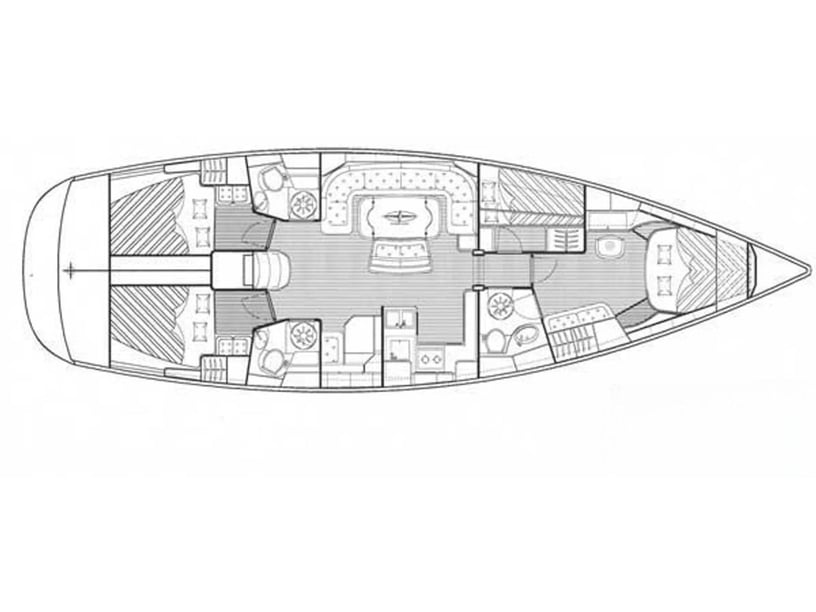 Seget Donji Zeilboot Cabine 4  9  slaapplaatsen 9  gasten 15.4 m Lijstnummer: #28015 4