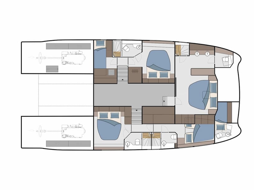 Jesolo Catamaran Cabine 4  8  slaapplaatsen 8  gasten 15.9 m Lijstnummer: #28056 5