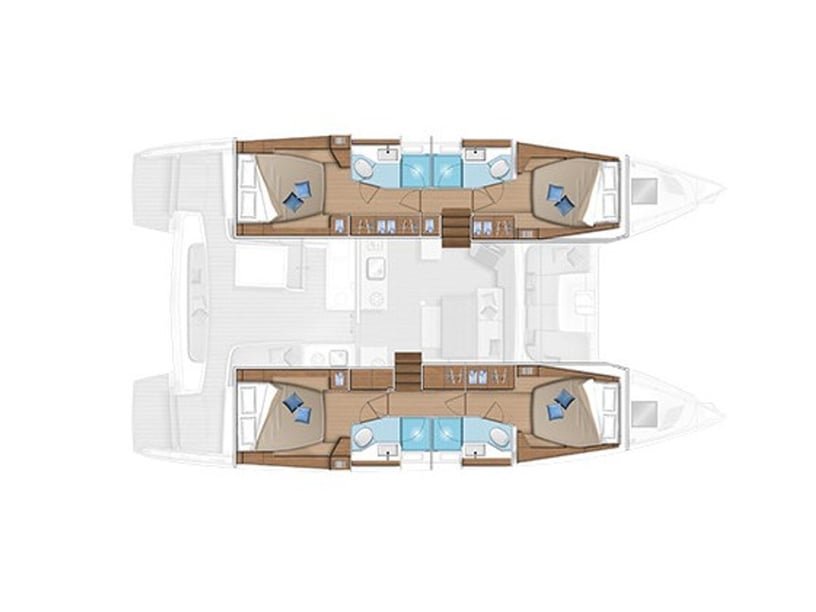 Seget Donji Catamaran 6 cabin 12 berths 12 guests 13.99 m Listing Number: #28125 5