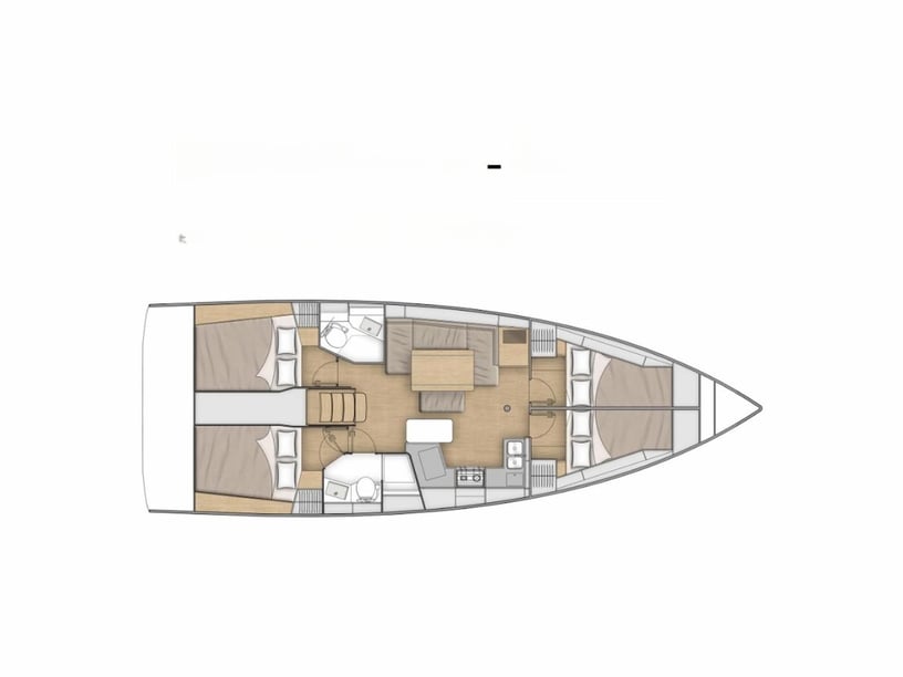 Carloforte Zeilboot Cabine 4  7  slaapplaatsen 7  gasten 12.43 m Lijstnummer: #28139 4