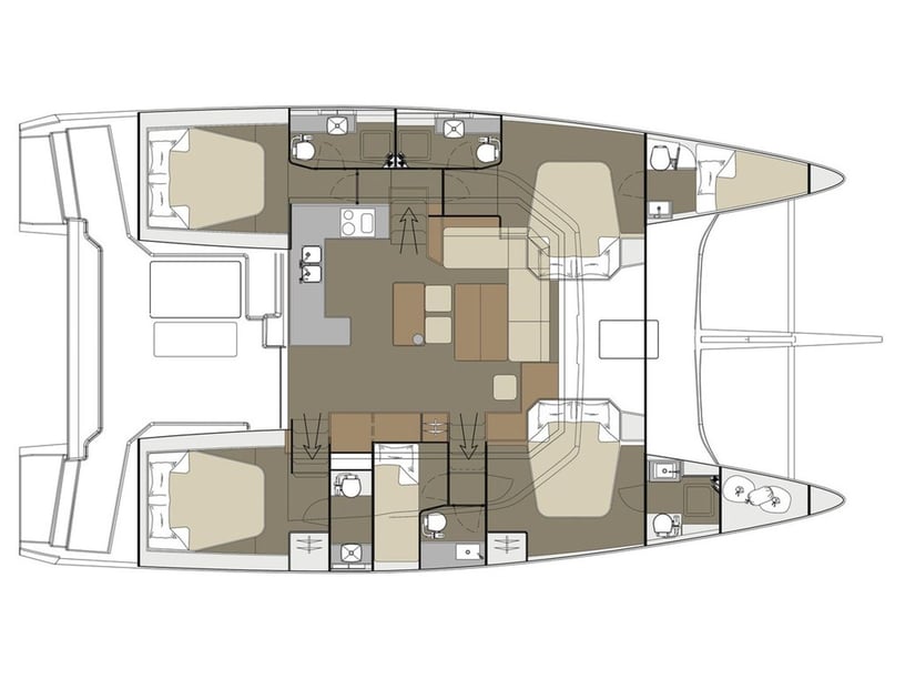 Furnari Catamaran Cabine 6  13  slaapplaatsen 13  gasten 14.6 m Lijstnummer: #28144 3