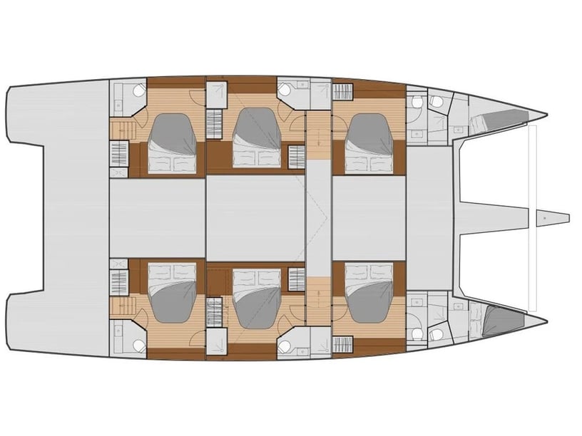 Procida Catamaran Cabine 6  12  slaapplaatsen 12  gasten 18.78 m Lijstnummer: #28162 4