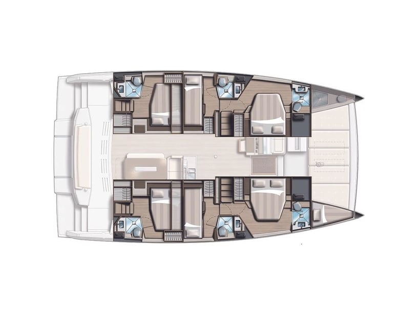 Nea Peramos - Attica Catamaran 6 cabin 12 berths 12 guests 14.82 m Listing Number: #28284 4