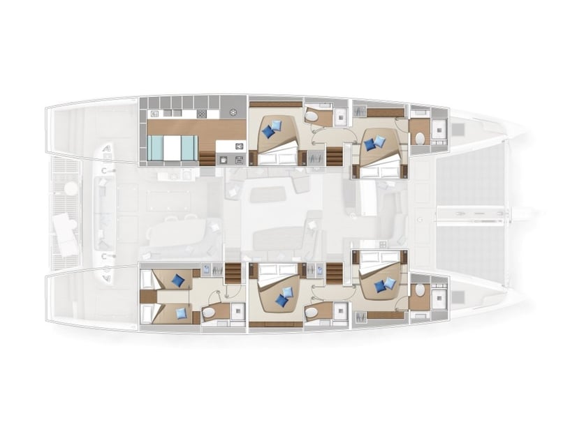 Salerno Catamarán Cabina 5  10  literas 10  invitados 20.55 m Número de anuncio: #28320 2