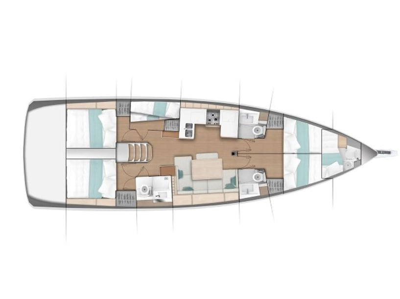 Keramoti - Kavala Sailboat 5 cabin 12 berths 12 guests 14.22 m Listing Number: #28365 3