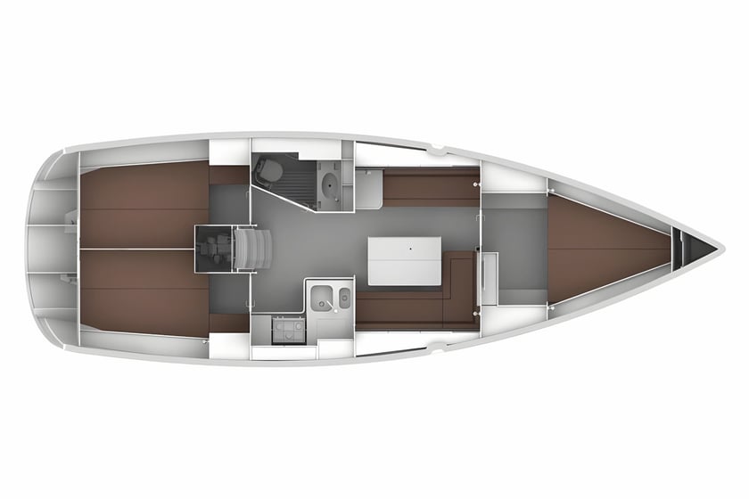 Lemmer Zeilboot Cabine 3  6  slaapplaatsen 6  gasten 11.3 m Lijstnummer: #284 2