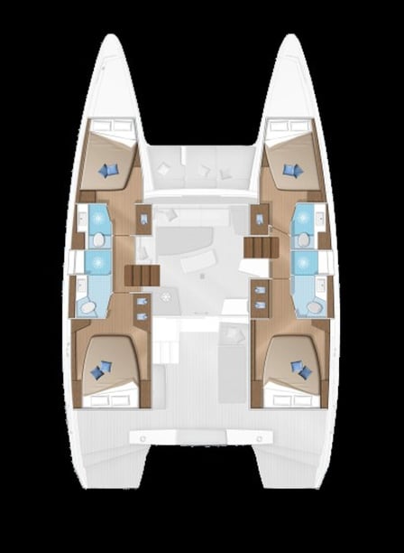 Ligia Catamaran 6 cabin 10 berths 10 guests 12.94 m Listing Number: #28425 2