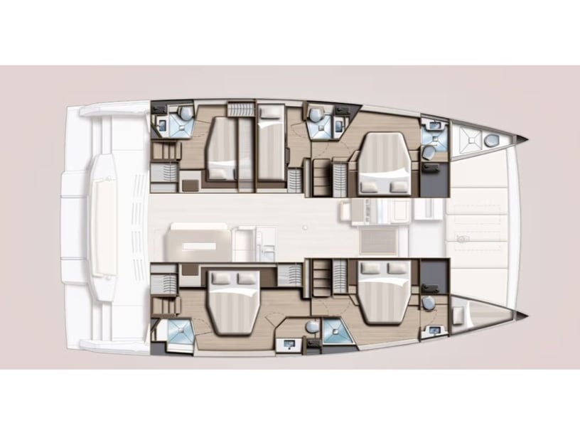 Nea Peramos - Attica Catamaran 5 cabin 12 berths 12 guests 14.86 m Listing Number: #28445 4