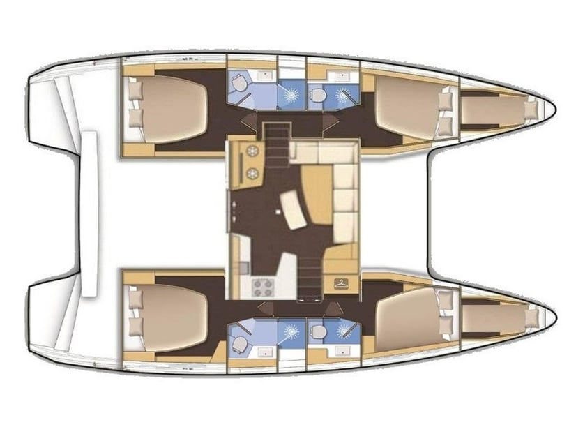 Kaštel Gomilica Katamaran 6 Kabine 12 Liegeplätze 12 Gäste 12.94 m Nummer des Inserats: #28451 4