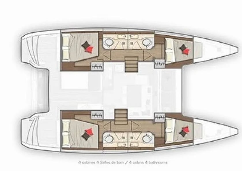 Preveza Catamarán Cabina 4  10  literas 10  invitados 11.74 m Número de anuncio: #28545 5