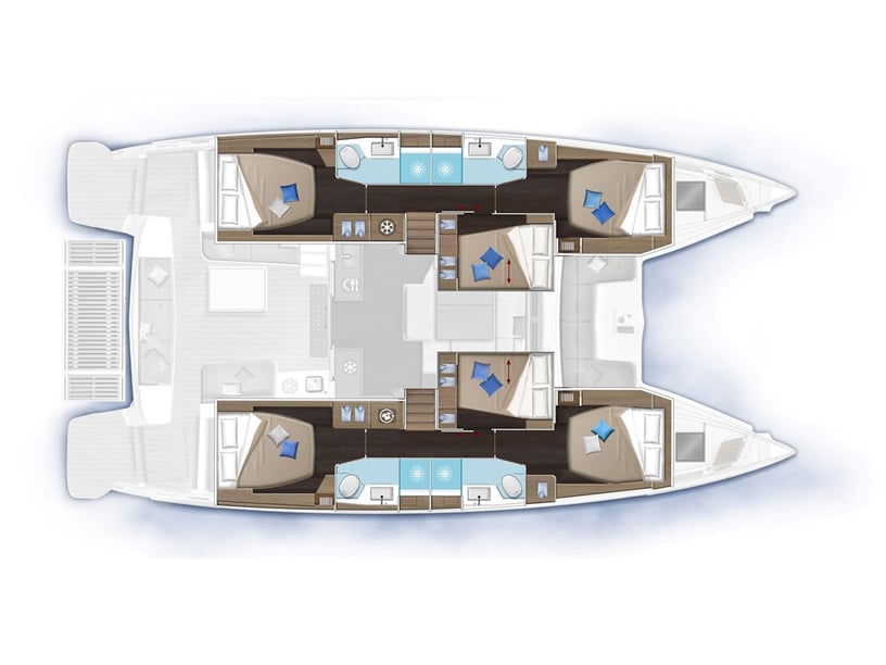 Mykonos Catamaran 7 cabin 12 berths 11 guests 15.55 m Listing Number: #28595 3