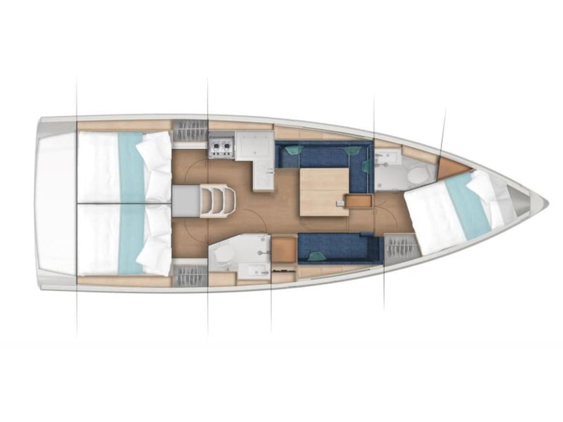 Salerno Barca a vela cabina 3  cuccette 8  8  ospiti 11.22 m Numero dell'inserzione: #28730 3