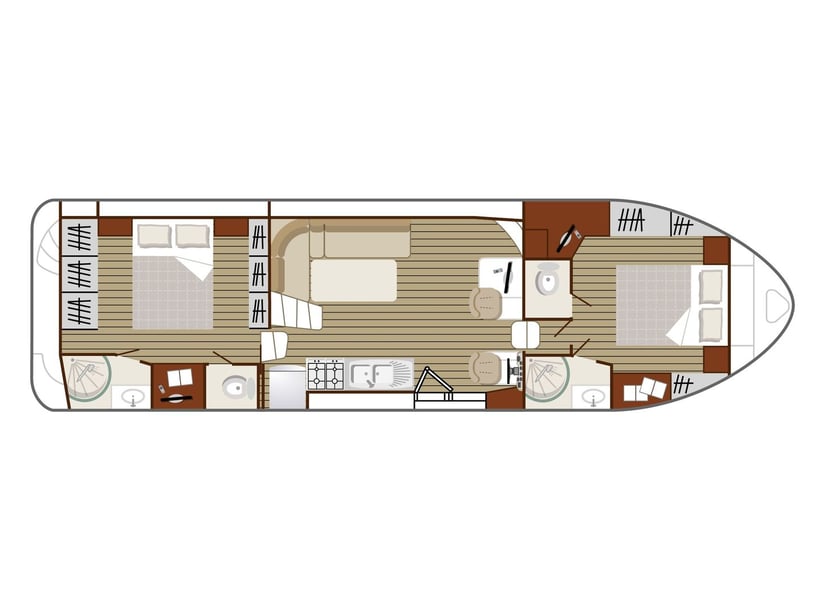 Sablé-sur-Sarthe Bateau à moteur Cabine 4  Couchettes 10  Invités 10  13.5 m Numéro de l'annonce: #28796 4