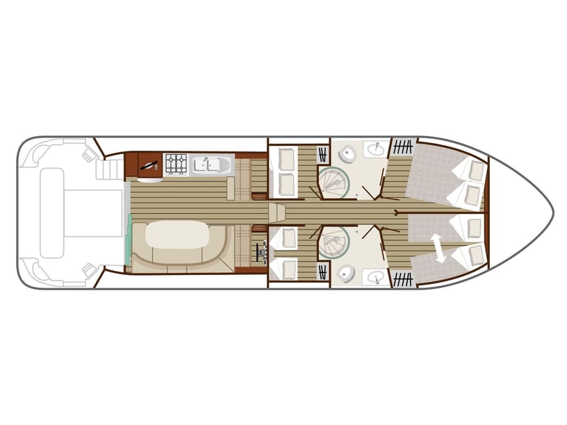 Dole Motorboat 4 cabin 10 berths 10 guests 13.5 m Listing Number: #28807 5