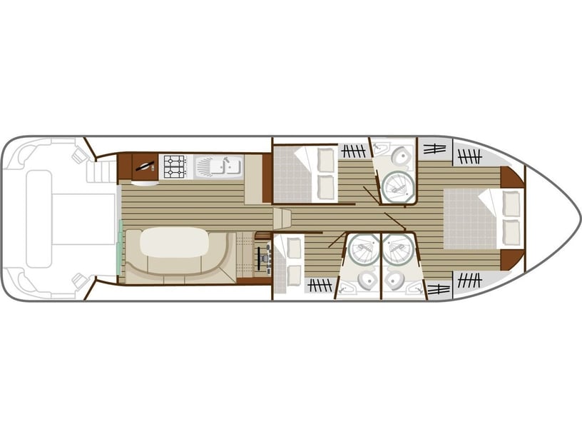 Buzet-sur-Baïse Bateau à moteur Cabine 3  Couchettes 8  Invités 8  13.5 m Numéro de l'annonce: #28849 5