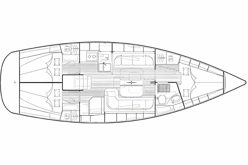 Lemmer Zeilboot Cabine 3  7  slaapplaatsen 7  gasten 11.72 m Lijstnummer: #289 2