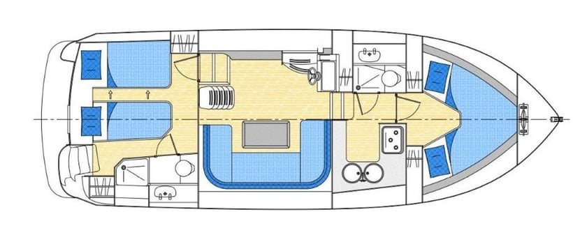 Loosdrecht Bateau à moteur Cabine 2  Couchettes 6  Invités 6  10.55 m Numéro de l'annonce: #28900 4