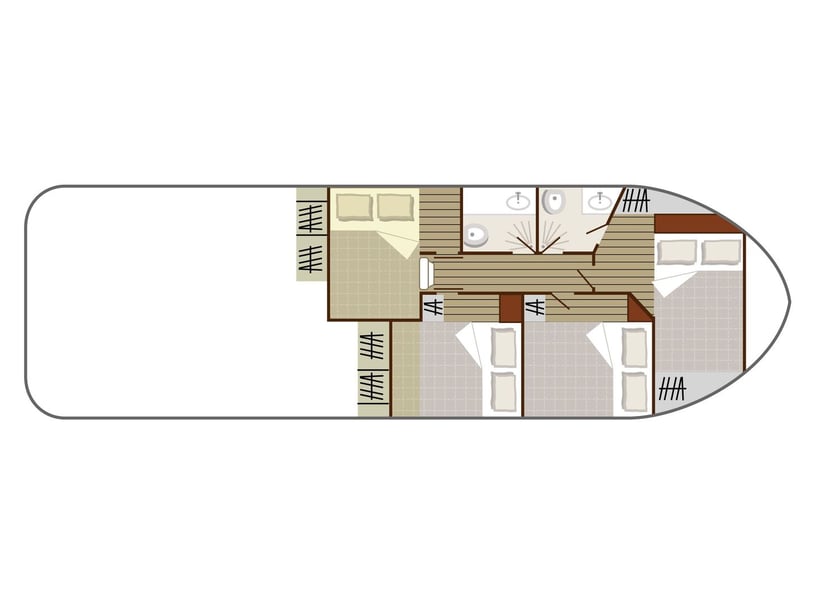 Saverne Motorboat 4 cabin 10 berths 10 guests 11.5 m Listing Number: #29126 4