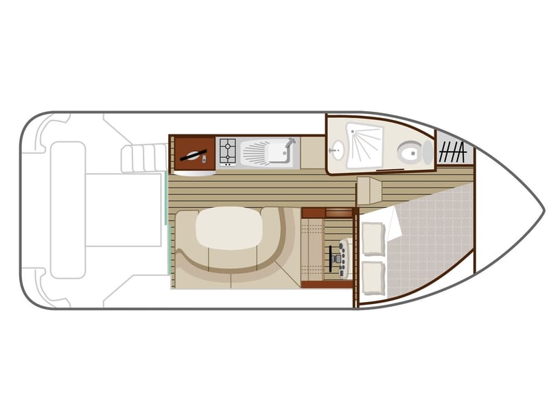 Sucé-sur-Erdre Bateau à moteur Cabine 1  Couchettes 4  Invités 4  8.85 m Numéro de l'annonce: #29204 4