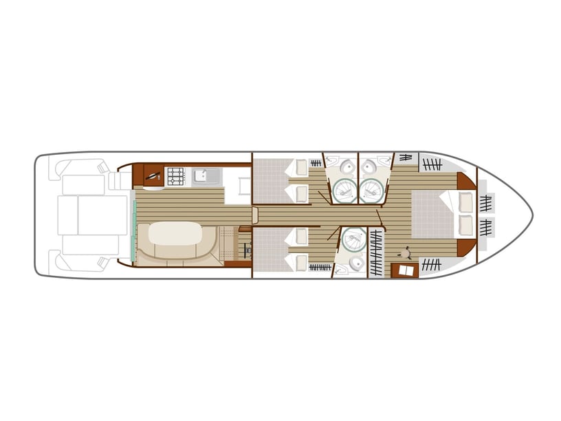 Saverne Motorboat 3 cabin 8 berths 8 guests 14.95 m Listing Number: #29327 3