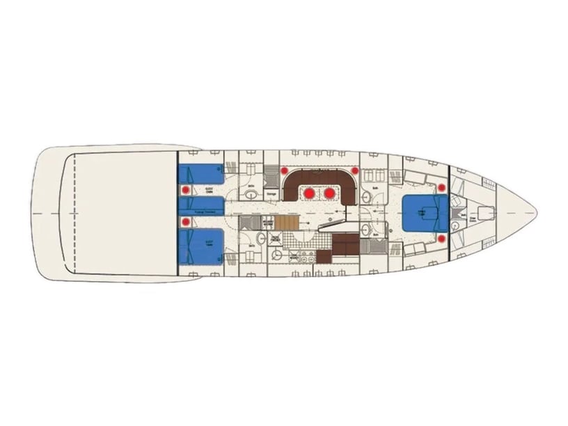 Castellammare di Stabia Motorjacht Cabine 3  6  slaapplaatsen 6  gasten 23 m Lijstnummer: #29453 5