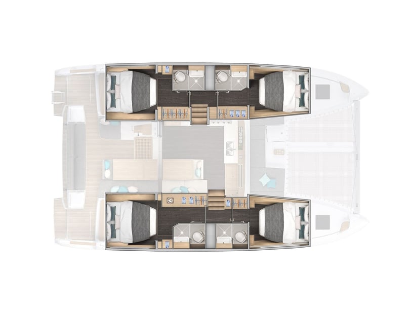 Nea Peramos - Attica Catamaran Cabine 6  10  slaapplaatsen 10  gasten 13.85 m Lijstnummer: #29521 5